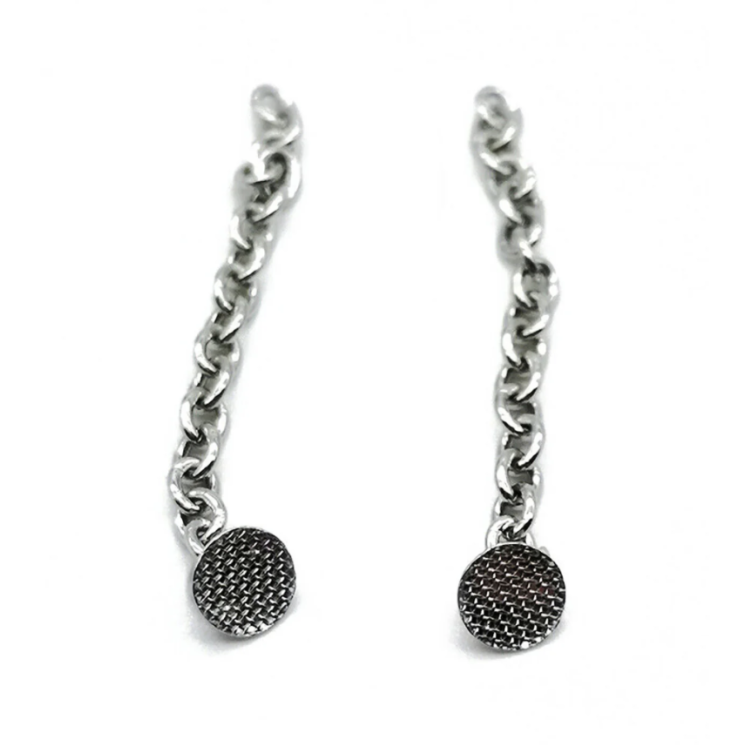 Bottoni con catenella Silver