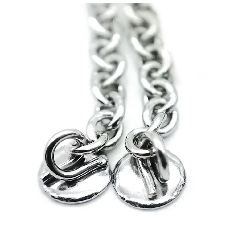 Bottoni con catenella Silver