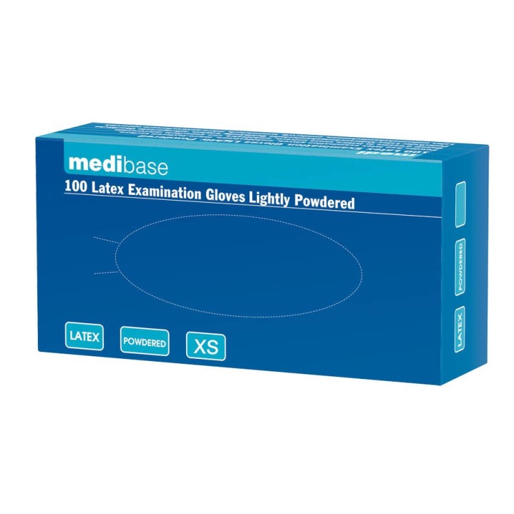 Guanti in lattice con polvere